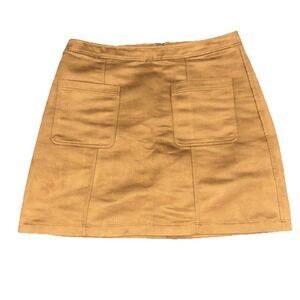 Old Navy Faux Suede Camel Brown Mini Skirt
